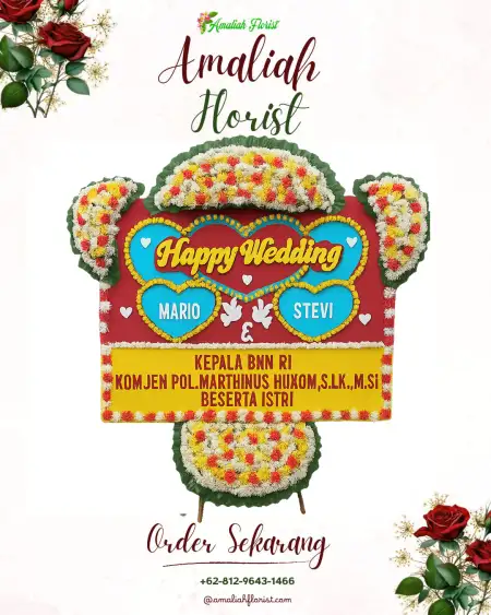 Papan Bunga Pernikahan Nganjat